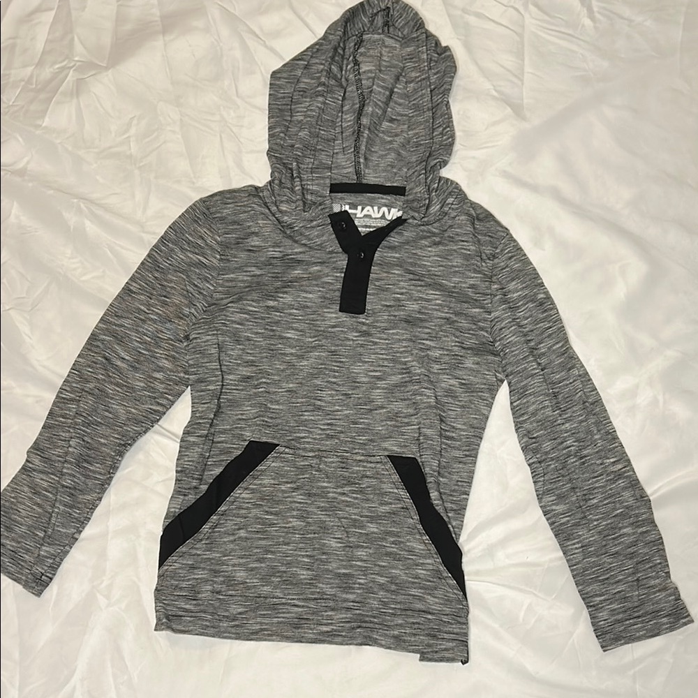 Tony Hawk Gray and Black Quarter-Zip Sweatshirt